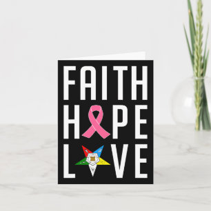 Cartão Faith Hope Ama O Cancer Da Mãe Da Estrela Oriental