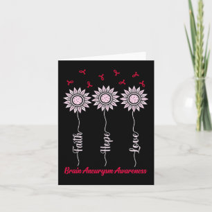 Cartão Faith Hope Aneurysm Sensibilização Mês