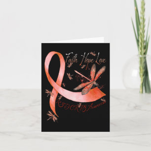 Cartão Faith Hope Love Dragonfly RSD Sensibilização CRPS