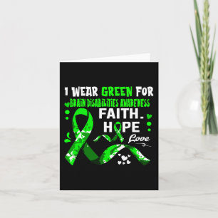 Cartão Faith Hope Love Eu Visto Verde Para Deficiência Ce