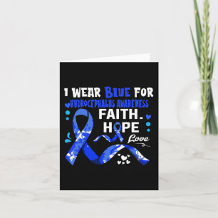 Cartão Faith Hope Love I Veste Blue For Hydrocephalus Awa