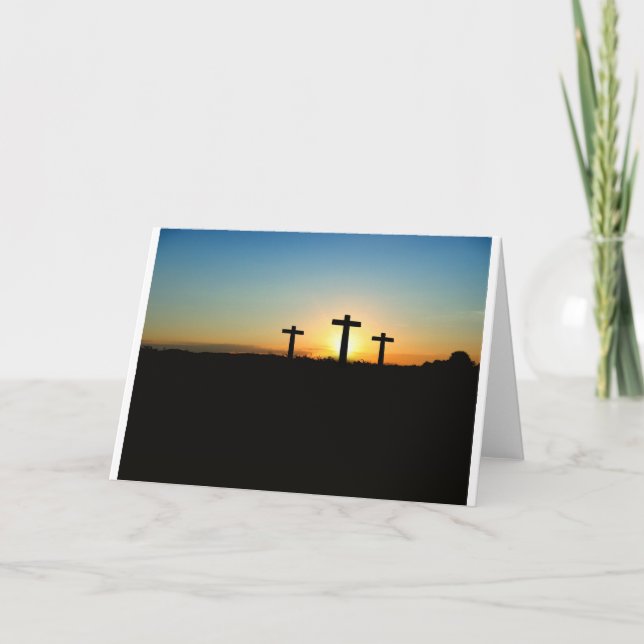 Cartão Faith, Hope,  & Love Jesus Christ Cross (Frente)