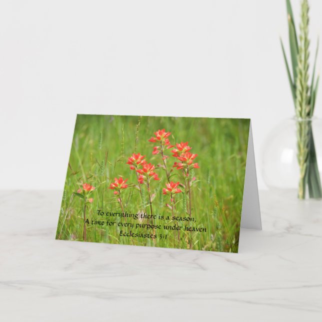 Cartão Faith Wildflower Love Prayers Card (Frente)