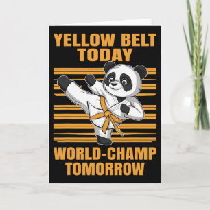 Cartão Faixa Amarela Hoje Campeão Mundial Amanhã Panda Ka