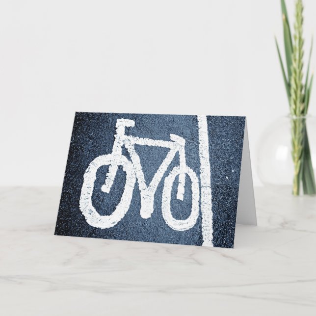 Cartão Faixa de Bicicleta (Frente)