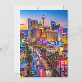 Cartão “Faixa de Las Vegas Vibrante ao Pôr do Sol”