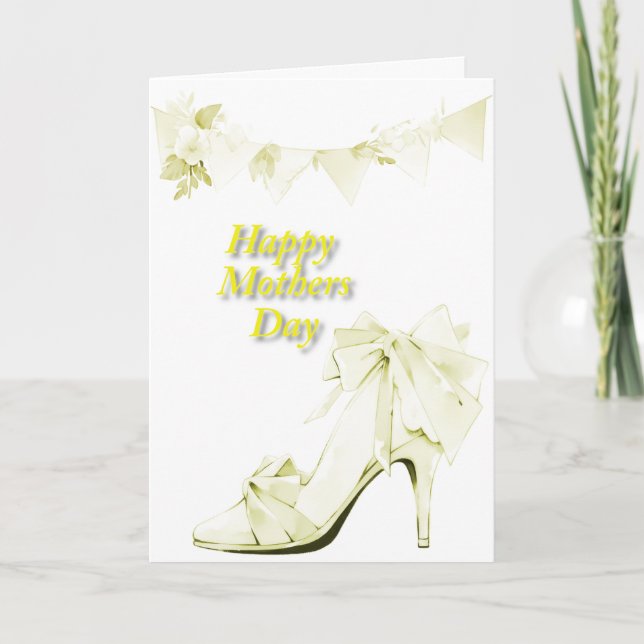 Cartão Faixa e Sapato em Amarelo (Frente)