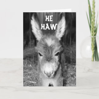 CARTÃO FALANDO COM DONKEY HEW HAWS FELIZ QUEIROS DE ANIVE