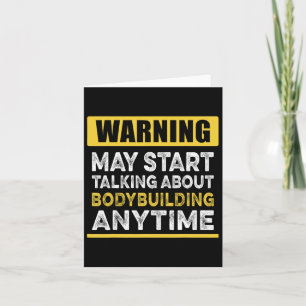 Cartão Falando Sobre A Construção De Bodybuilding A Qualq