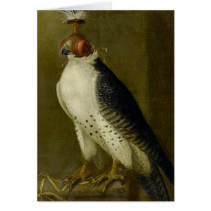 Cartão Falcão de caça - século XVII