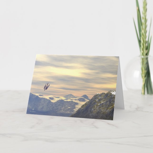 Cartão Falcão de peregrino da velocidade terminal (Frente)