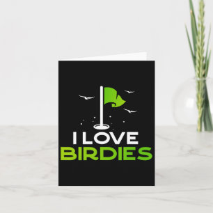 Cartão Fale Birdie Comigo Golf Pun Gift Que Eu Amo Birdi