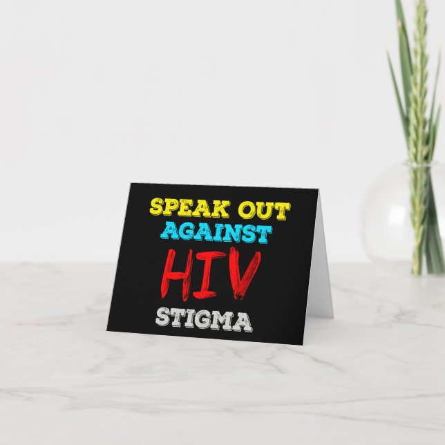 Cartão Fale Contra o Estigma do HIV - Sensibilização para (Frente)