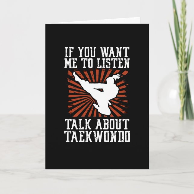Cartão Fale sobre taekwondo (Frente)