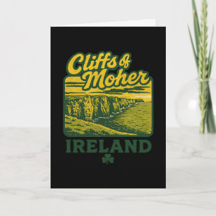 Cartão Falésias de Moher Irlanda Férias Retro Marca Regis