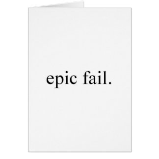Cartão falha épico