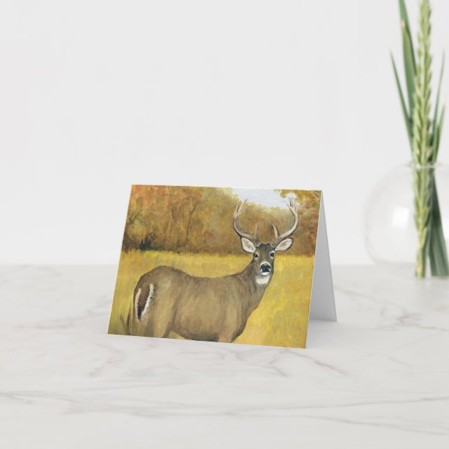 Cartão Fall Buck Art Notecard (Frente)