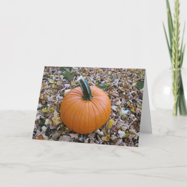 Cartão Fall Halloween pumpkin card (Frente)