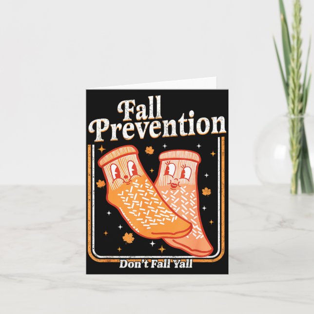 Cartão Fall Prevention Don't Fall Y'all Physical Therapy  (Frente)