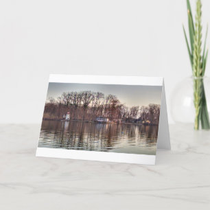 Cartão Fall Reflections on Pine Lake