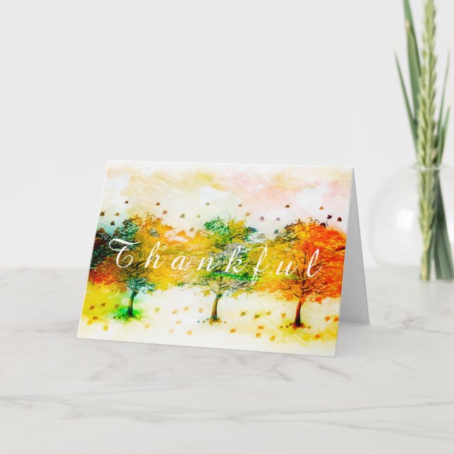 Cartão Fall tree personalizado (Frente)