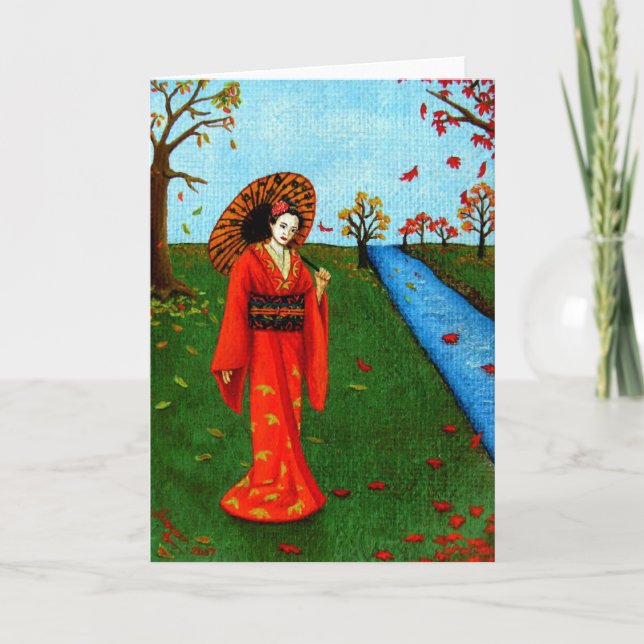 Cartão "Falling Leaves" (Frente)