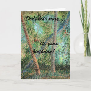 Cartão Falling tree Birthday card