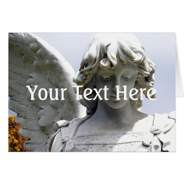 Cartão Falln Autumn Angel (Frente Horizontal)