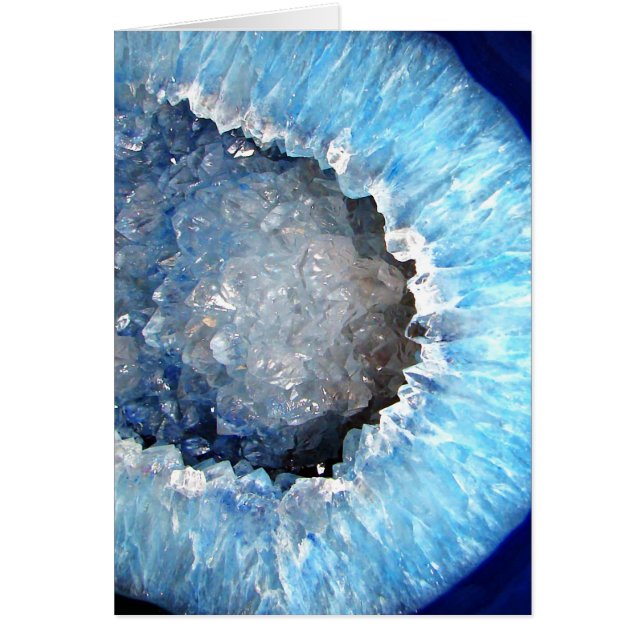 Cartão Falln Blue Crystal Geode (Frente)
