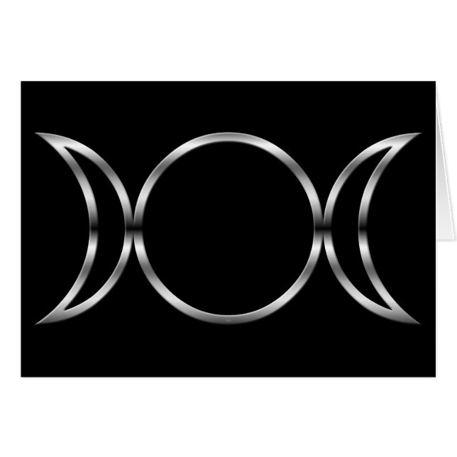 Cartão Falln Pagan Triple Goddese Symbol (Frente horizontal)