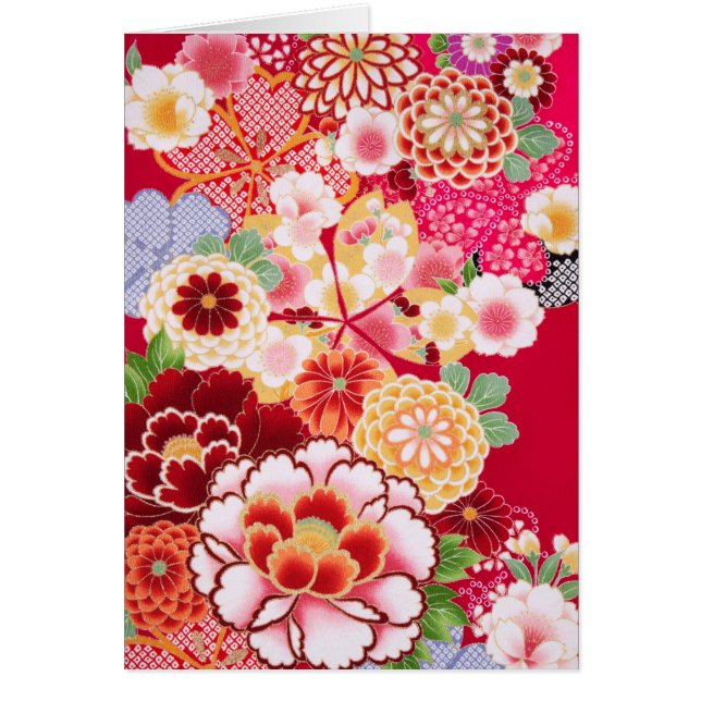 Cartão Falln Red Floral Burst (Frente)