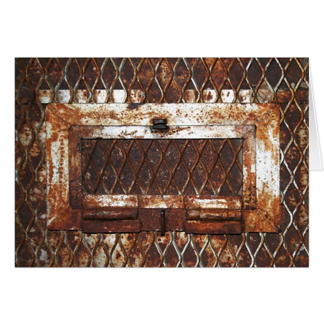 Cartão Falln Rusted Window (Frente horizontal)