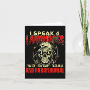 Cartão Falo 4 idiomas - Fantasma Caça Paranormal