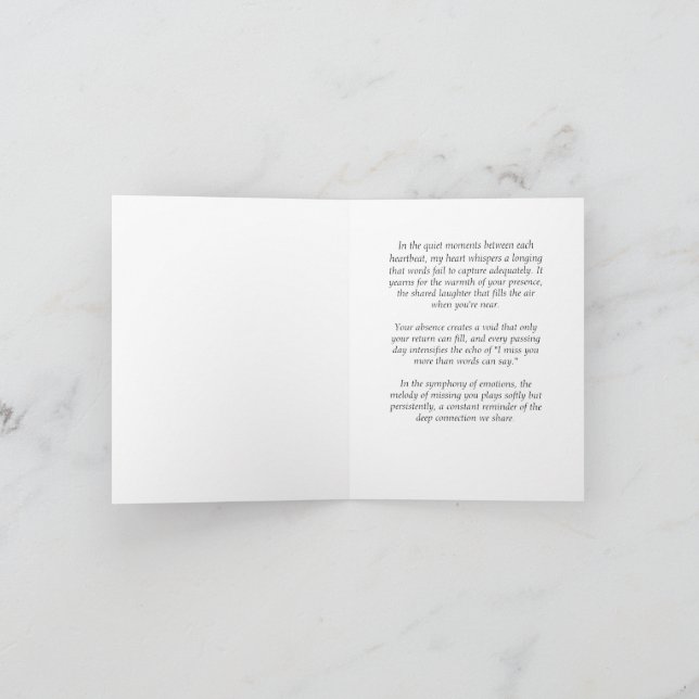 Cartão Falta Um Amor? (Interior)