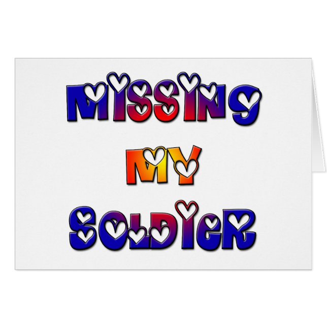 Cartão Faltando meu soldado (Frente Horizontal)