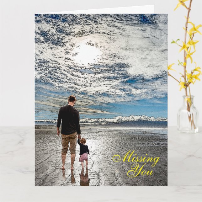 Cartão Faltando você (Flor Amarela)