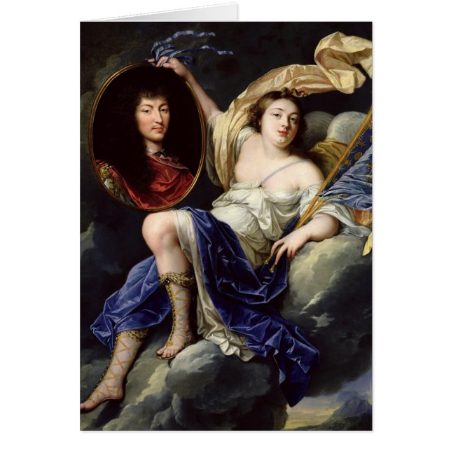 Cartão Fama que apresenta um retrato de Louis XIV (Frente)