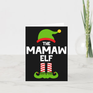 Cartão Família A Festa De Natal Do Elfo Mamaw Corresponde