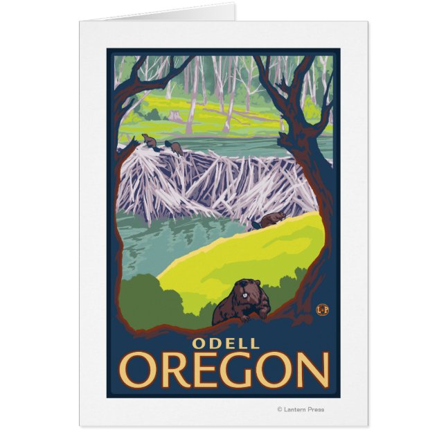 Cartão Família Beaver - Odell, Oregon (Frente)
