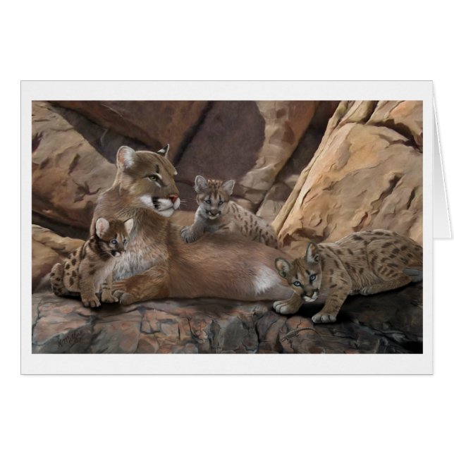 Cartão Família Cougar (Frente Horizontal)