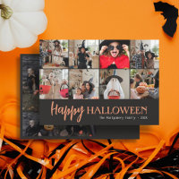 Família Cute Script Feliz Halloween 12 Foto Preto