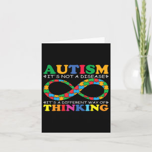 Cartão Família de Consciência Autismo Não é Autismo de Do