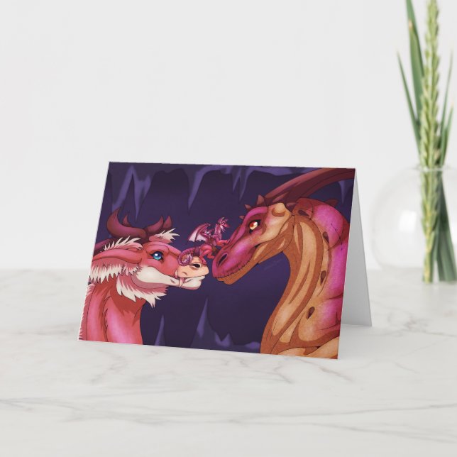 Cartão Família de Dragões (Frente)