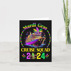 Cartão Família de Grupo de Combinação Mardi Gras Cruise S