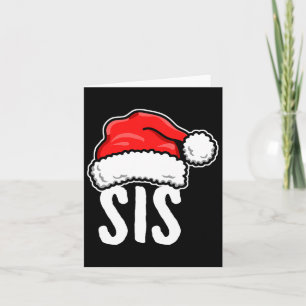 Cartão Família de Papais noeis de Natal Sis Correspondent