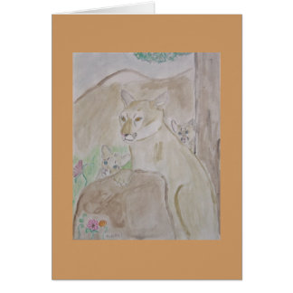 Cartão família do puma