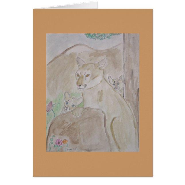 Cartão família do puma (Frente)