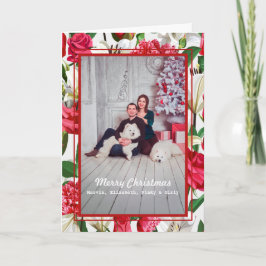 Cartão Família Mamãe Papai Cachorro Foto Natal Personaliz