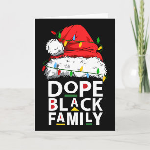 Cartão Família Negra Afro Equipe Santa Correspondência Af