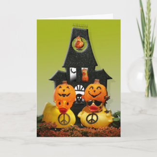 Cartão Família Pumpkinhead ("Trick or Peace!")